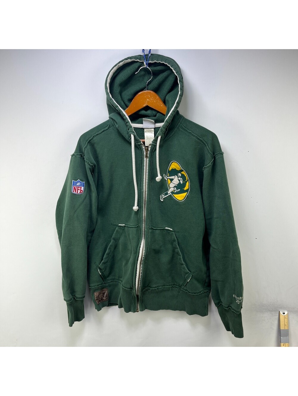 Vintage Green Bay Packers NFL Full Zip Hoodie Medium